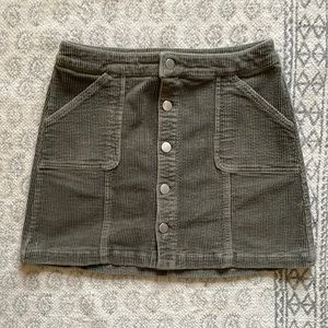 Olive green corduroy mini